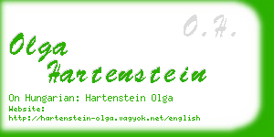 olga hartenstein business card